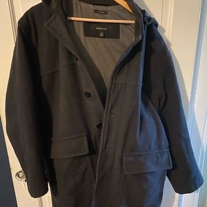 Men’s Black Wool Winter Coat by Claiborne - Large